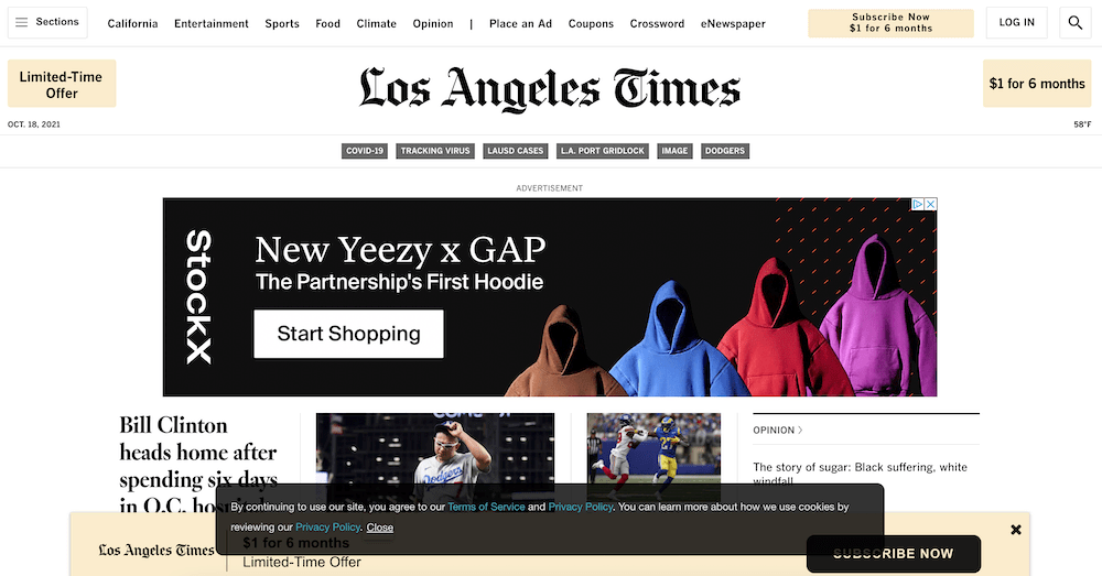 Los Angeles Times Official Website